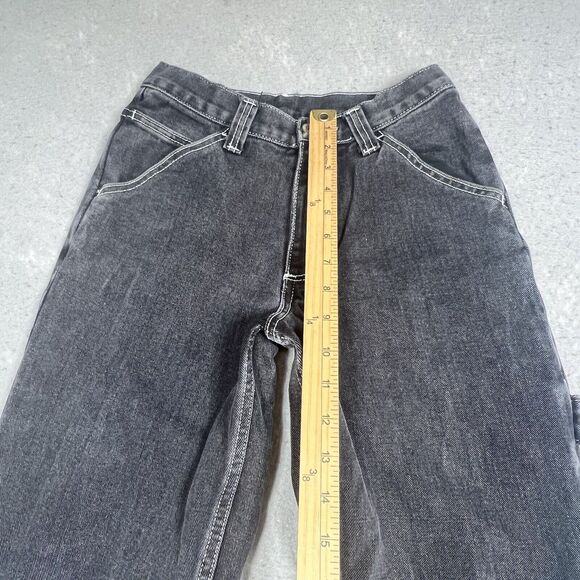 J Galt Jeans Womens Size Small Black Charcoal Carpenter Straight Leg 90s Y2K - Picture 6 of 10